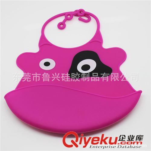 廚具 餐具  硅膠卡通口水兜 實(shí)用嬰兒用品 硅膠圍兜 咬牙袋