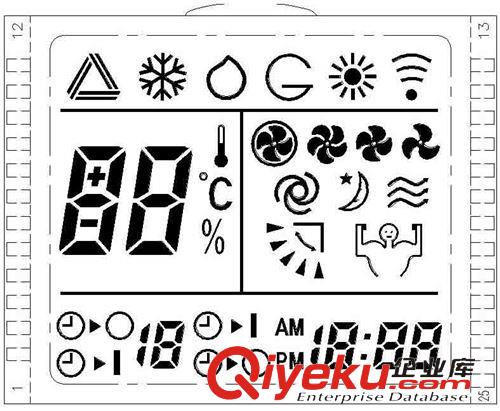 LCD 液晶屏/液晶顯示片/觸摸屏 供應空調遙控器LCD液晶顯示屏32319原始圖片2