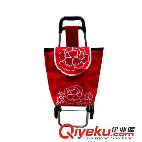 家居禮品 超市便攜購(gòu)物車(chē) 拉桿購(gòu)物車(chē)紅色 手拉車(chē) 方便中老年人買(mǎi)米買(mǎi)菜