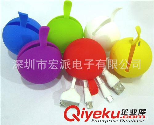 多功能硅膠數(shù)據(jù)線（四接頭，五接頭） 2014新款廠家熱賣(mài)專利蘋(píng)果安卓系統(tǒng)等手機(jī)PC多用數(shù)據(jù)充電線原始圖片3