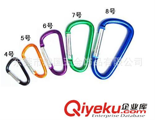 登山扣 廠家直銷5號葫蘆形帶鎖登山扣  多尺寸鋁合金材質(zhì)登山扣  爬山扣原始圖片2