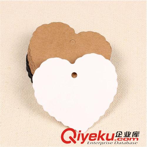 進口牛皮紙相關(guān)產(chǎn)品 賽邦品牌牛皮紙心形小標簽 DIY飾品輔材料空白吊牌書簽禮品卡片原始圖片3