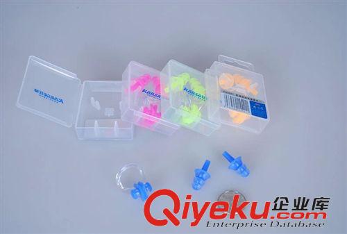 游泳系列 游泳螺旋防水狂神zp潛水耳塞鼻夾套裝純硅膠佩戴舒適KS5541包郵