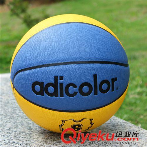 籃球 adicolor科比籃球 室內(nèi)外耐磨防滑藍黃相間特殊工藝藍球體育用品原始圖片3