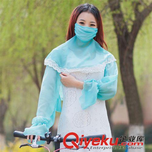 夏季防曬披肩袖套 韓版防紫外線護頸 防曬口罩 戶外騎行防曬防塵遮陽面紗 防曬面罩原始圖片3