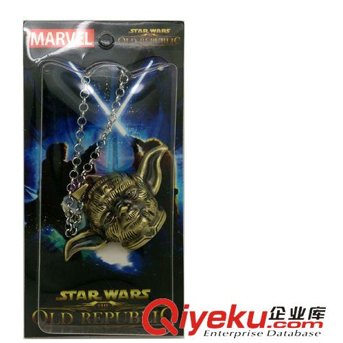 電影周邊飾品 電影周邊星球大戰尤達大師頭像吊墜項鏈 外貿出口訂單男款項飾原始圖片2