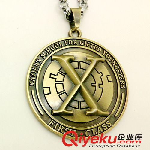 電影周邊飾品 電影周邊飾品Xmen戰(zhàn)警X標(biāo)志吊墜項(xiàng)鏈 外貿(mào)出口貨源批發(fā)男款首飾原始圖片3