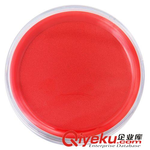 財(cái)務(wù)用品 得力(deli)9863 圓形透明外殼快干印臺(tái)(紅色)  得力干印臺(tái) 干印臺(tái)