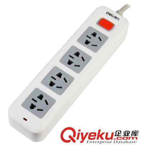 電源插線 電源插座3793得力牌Deli辦公家用帶斷電開關(guān)按鈕1.8米長的線