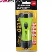 LED 手電筒 得力3661手電筒 可循環(huán)充電 4燈頭 LED充電式手電筒 得力辦公用品