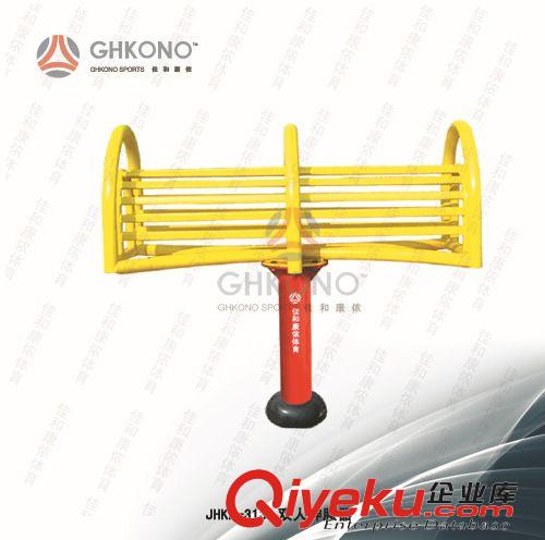 *戶外健身系列（紅黃） 供應(yīng)JHKN-3131雙人伸腰器小區(qū)健身器材戶外健身器材健身路徑器材