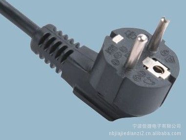 歐標(biāo)VDE認(rèn)證電源線 歐式VDE Schuko電源線 JF-03 CEE7/7 16A三芯煙斗插頭