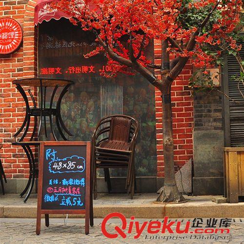 黑板展示板畫板 48*85雙面支架式 展示板 咖啡店告示板各種規(guī)格黑板實木定制原始圖片2