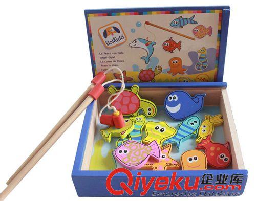 玩具積木切切樂兒童玩具 法國BOIKIDO 木制益智玩具 磁性釣魚玩具 釣魚板游戲