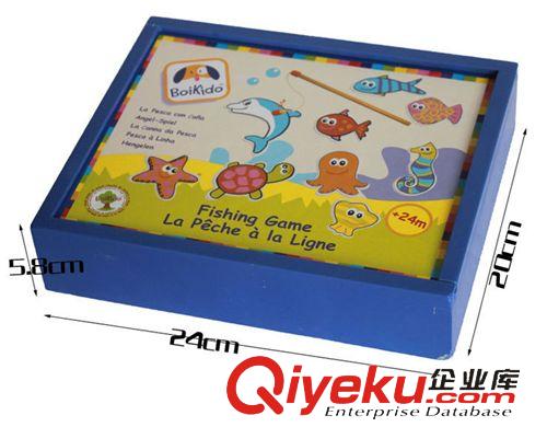 玩具積木切切樂兒童玩具 法國BOIKIDO 木制益智玩具 磁性釣魚玩具 釣魚板游戲原始圖片2