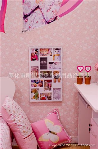 相框鬧鐘音樂盒禮品 時尚歐美風 兒童房小面墻面 照片墻 相框墻組合相框原始圖片3