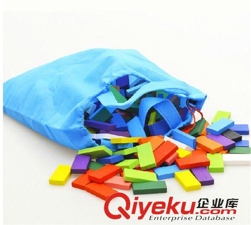 積木跳棋象棋學(xué)習(xí)用品 外貿(mào) 積木 布袋積木 100粒實(shí)木制玩具 兒童益智彩色堆積木
