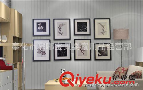 背景墻 IKEA款 8框背景墻照片墻實(shí)木照片56789寸影樓裝修墻