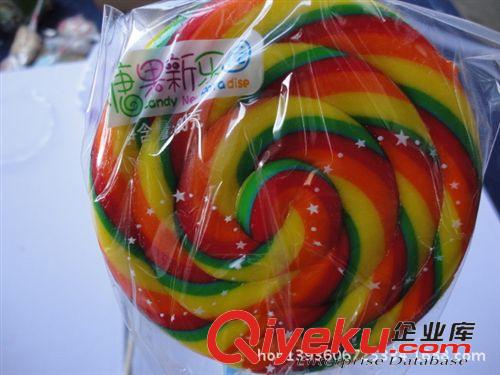 糖果 棒棒糖  雅麗河 五彩波板糖 80g克彩虹糖花卷棒棒糖 休閑零食食品  批發(fā)原始圖片3