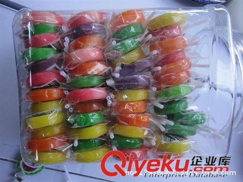 糖果 棒棒糖  金稻谷水果切片棒棒糖 糖果婚慶喜糖 休閑零食100只裝 批發(fā)原始圖片2