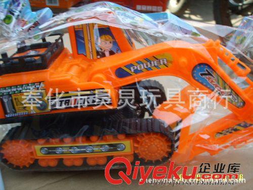 慣性 拉線 上鏈 回力類玩具 兒童過家家玩具，工程車 工程挖機車 慣性挖機車 兒童玩具挖機原始圖片3
