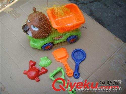 慣性 拉線 上鏈 回力類玩具 兒童過(guò)家家玩具，熱銷夏日玩具，熊c沒(méi)和小鳥兩款沙灘拖車原始圖片2