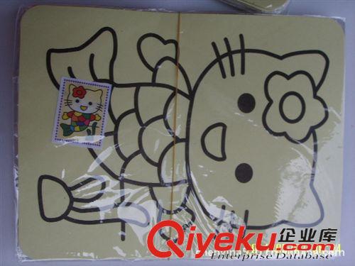 DIY貼紙畫 沙畫 金粉畫  供應(yīng)兒童玩具 沙畫玩具 益智兒童玩具 17*12 支持混批 6色沙子原始圖片2