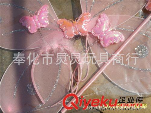 地攤玩具 發光 蝴蝶翅膀 六一專用 舞蹈用品 天使的翅膀 蝴蝶翅膀 圣誕用品  三件套原始圖片2