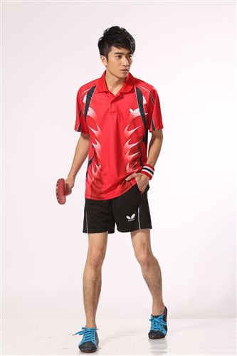 短袖羽毛球套裝 蝴蝶Butterfly排球羽毛球乒乓球服短袖運動休閑POLO衫 44180