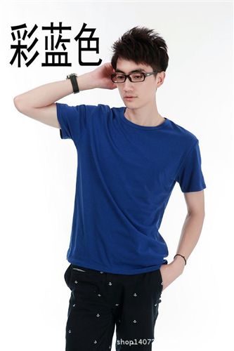 上衣 高品質(zhì)純棉 空白 廣告衫 文化衫 工作衫 可定制logo原始圖片2