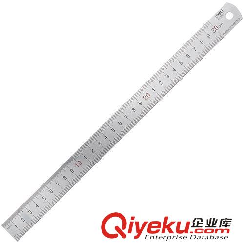 桌面辦公系列 得力8463鋼尺 鋼制尺子 30cm鋼直尺 30厘米鋼尺 得力不銹鋼直尺原始圖片2