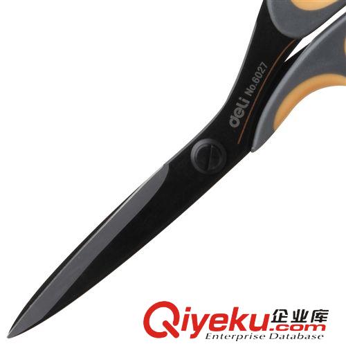 桌面辦公系列 【官方授權(quán)】得力 6027辦公事務(wù)合金不銹鋼剪刀 17MM 美工剪原始圖片2