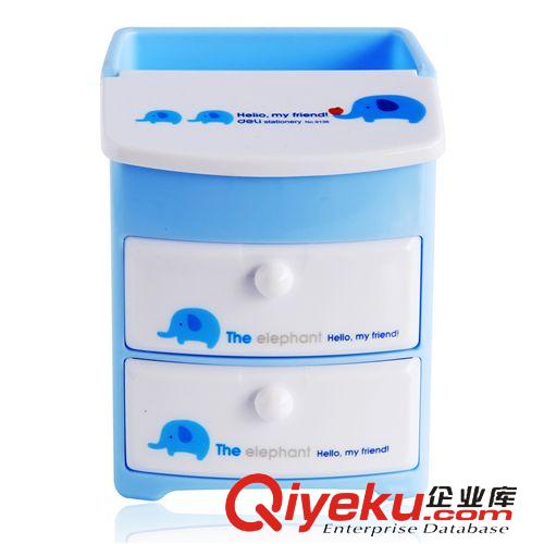 學生用品系列 得力9136卡通 雙層抽屜式學生筆筒/卡通筆筒/多功能筆筒/可愛原始圖片3
