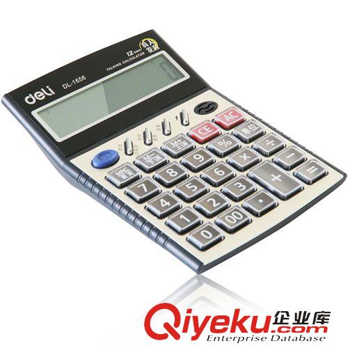 辦公電子用品系列 得力1656計算器 得力1656語音計算器 紫光驗鈔 12位大屏幕 zp原始圖片3