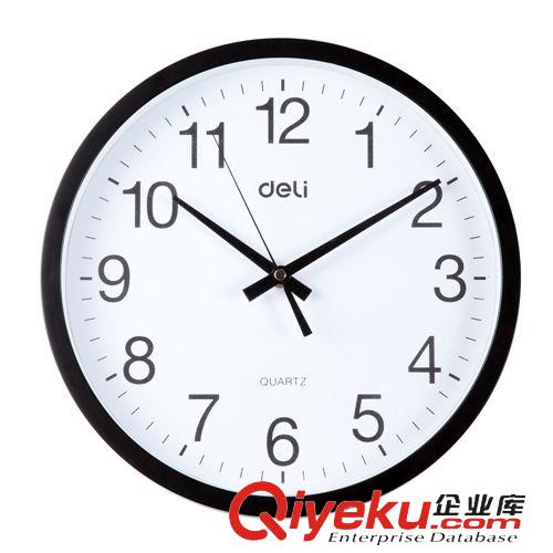 辦公生活用品系列 得力文具 得力9005簡約時尚掛鐘 墻面鐘 圓型鐘 大號鐘 得力掛鐘原始圖片2