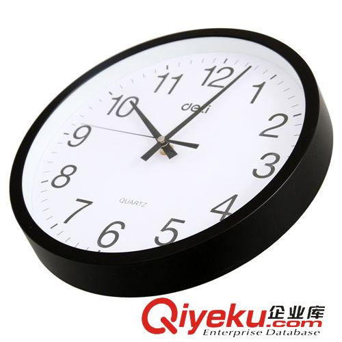 辦公生活用品系列 得力文具 得力9005簡約時尚掛鐘 墻面鐘 圓型鐘 大號鐘 得力掛鐘原始圖片3