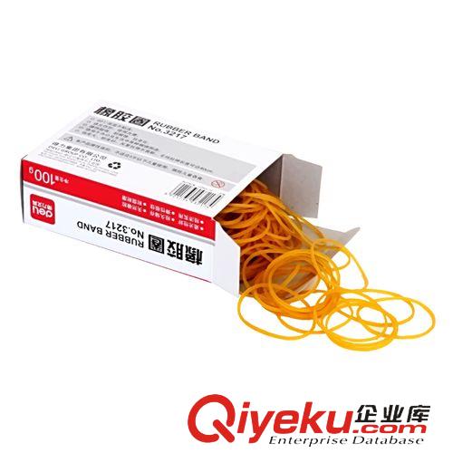 辦公生活用品系列 得力3217橡膠圈 牛皮筋 橡皮筋 乳膠圈 盒裝圓形橡皮筋 經濟型原始圖片2