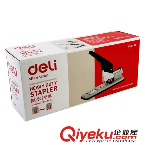 桌面辦公文具 得力deli文具0399大型重型加厚加長(zhǎng)訂書(shū)機(jī)/器23/24 210頁(yè)省力批發(fā)原始圖片3