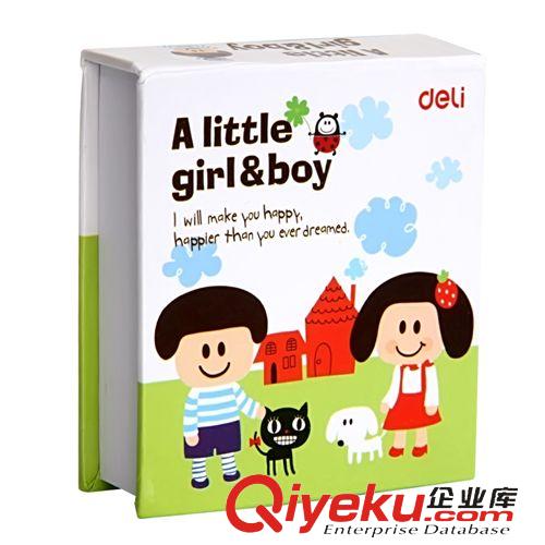 辦公用紙區(qū) 得力便簽本7703 卡通可愛(ài)封面 記事紙留言本百事紙 可撕 140張?jiān)紙D片3