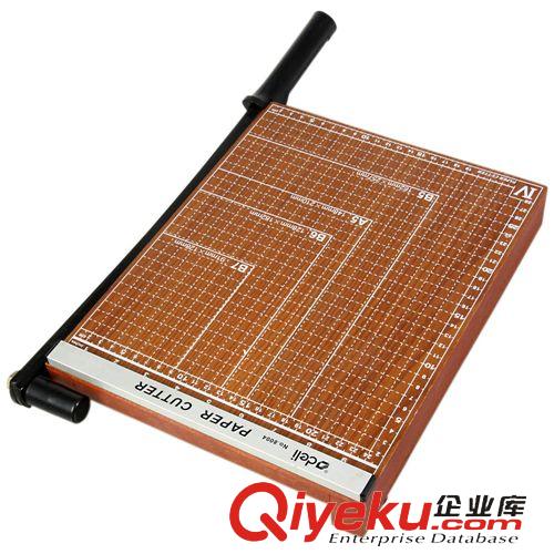 電子詞典、電紙書、文化用品 得力切紙機8004 手動木質裁紙刀 名片照片切紙板 刀片鋒利 適用a4原始圖片3