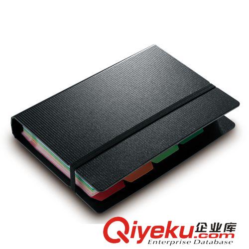 卡包、卡套 tj得力名片冊5777 彩色分類標簽 創意時尚活頁透明名片簿 120張原始圖片2