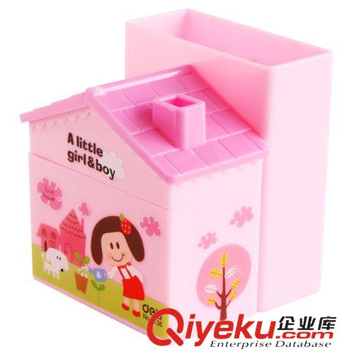學(xué)生用品專區(qū) 【供應(yīng)】筆筒 得力9138創(chuàng)意 兒童多功能筆筒文具筆座小屋造型筆筒原始圖片2