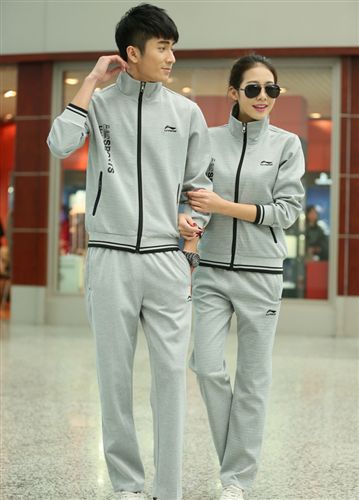 健身套裝 廠家批發(fā)供應(yīng) 情侶款 男女純棉運動休閑套裝 色可選1058一件代發(fā)原始圖片2