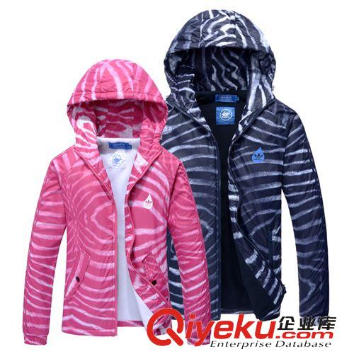 運動棉衣 鋒越秋冬新款情侶款連帽加厚保暖棉服男女款運動加絨防寒棉衣批發原始圖片2