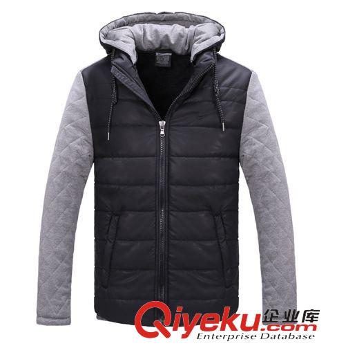 運動棉衣 男士棉衣外套新款修身加絨加厚連帽棉服外套鋒越男式棉衣88806原始圖片2