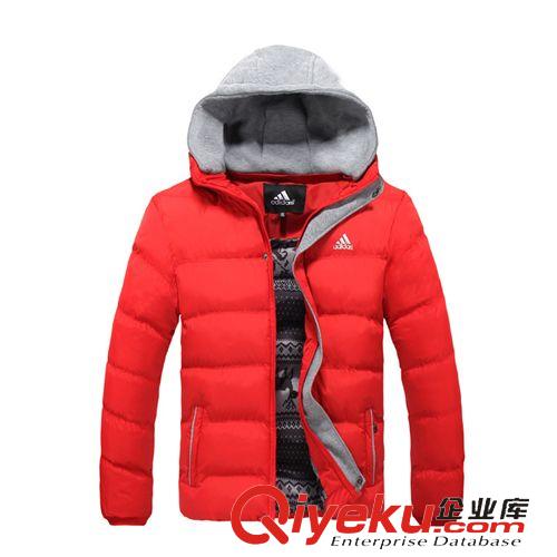 運動棉衣 男士棉衣外套新款修身加絨加厚連帽棉服外套鋒越男式棉衣88806