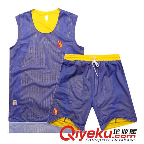 籃球服 定制各種球隊的球服套裝V領無袖男士運動籃球服16073出口訂單定制原始圖片3