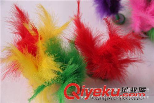 其他健身器材 自產自銷彩底火雞毛毽子/雞毛毽/比賽毽球 大公雞毛板羽球毽子王原始圖片2