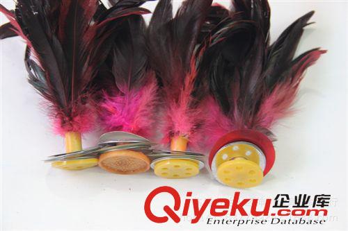 其他健身器材 廠家自產(chǎn)自銷軟膠底大公雞毛毽 子毽球大花毽火毛毽比賽專用原始圖片2