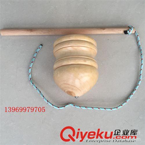陀螺 懷舊老年健身木質陀螺/直徑12cm送鞭子/傳統木制陀螺/木陀螺原始圖片2